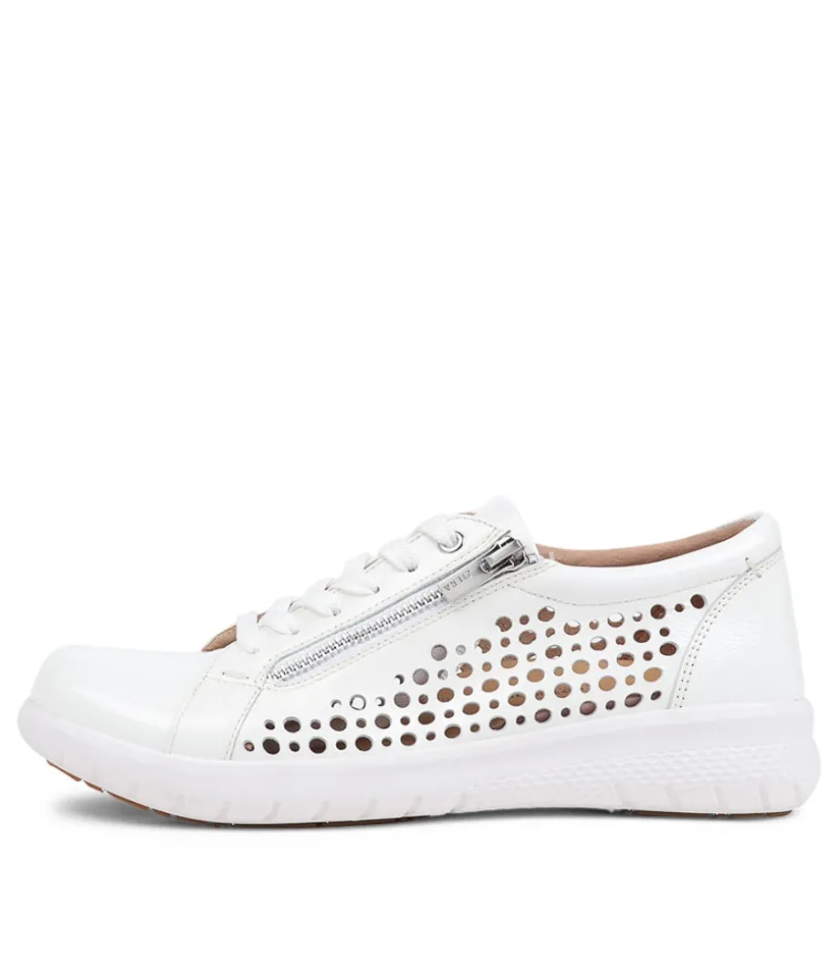 Shovo Xf White Wrinkle Patent Sneakers<ZIERA Online