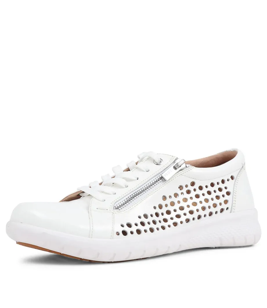 Shovo Xf White Wrinkle Patent Sneakers<ZIERA Online