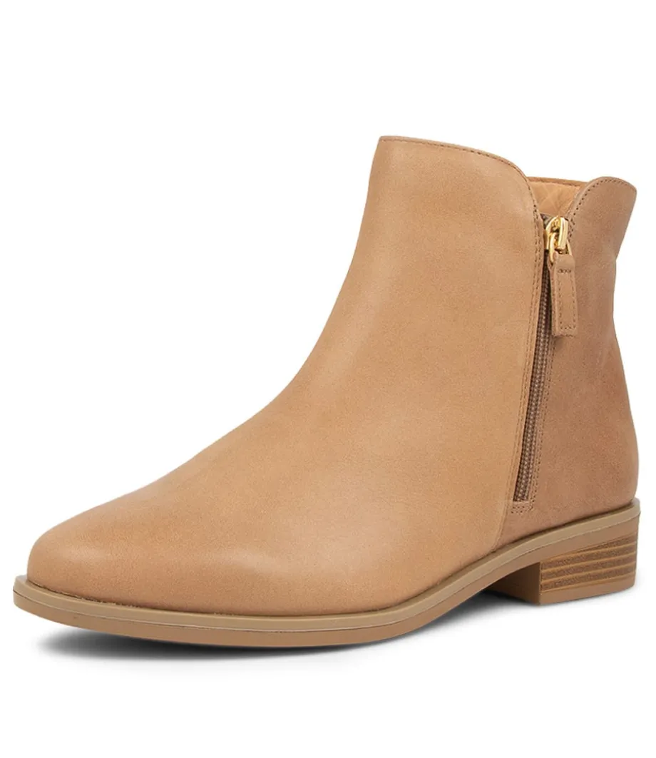 Skylars Xf Latte Leather Ankle Boots<ZIERA Sale