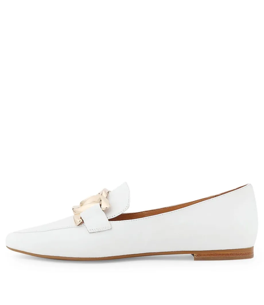 Socoro White Leather Loafers<TOP END Outlet
