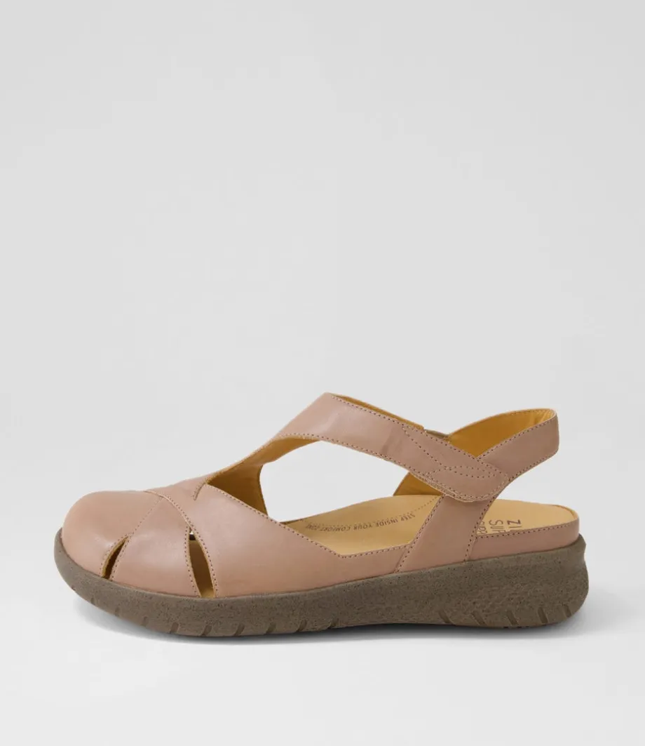 Sofzie Xf Taupe Leather Flat Shoes<ZIERA Best