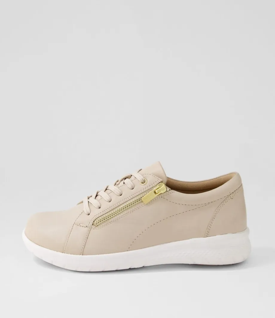 Solar Xf Almond Leather Sneakers<ZIERA Outlet