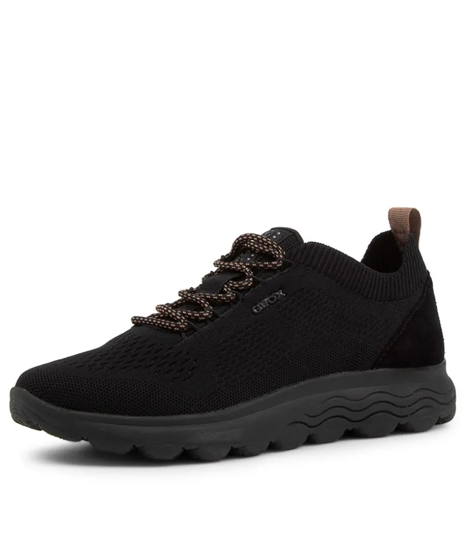 Spherica Black Fabric Sneakers<GEOX Cheap