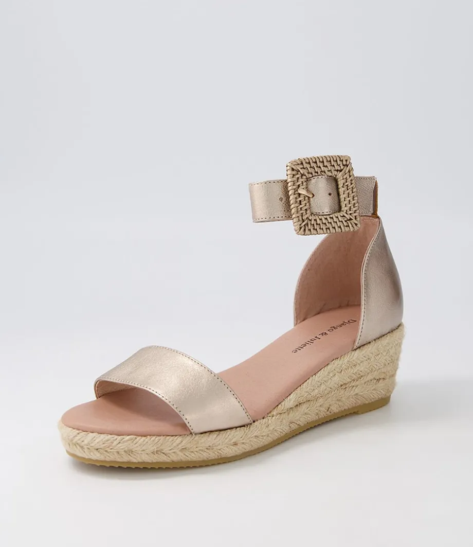 Sprout Champagne Leather Buckle Espadrilles<DJANGO & JULIETTE Outlet