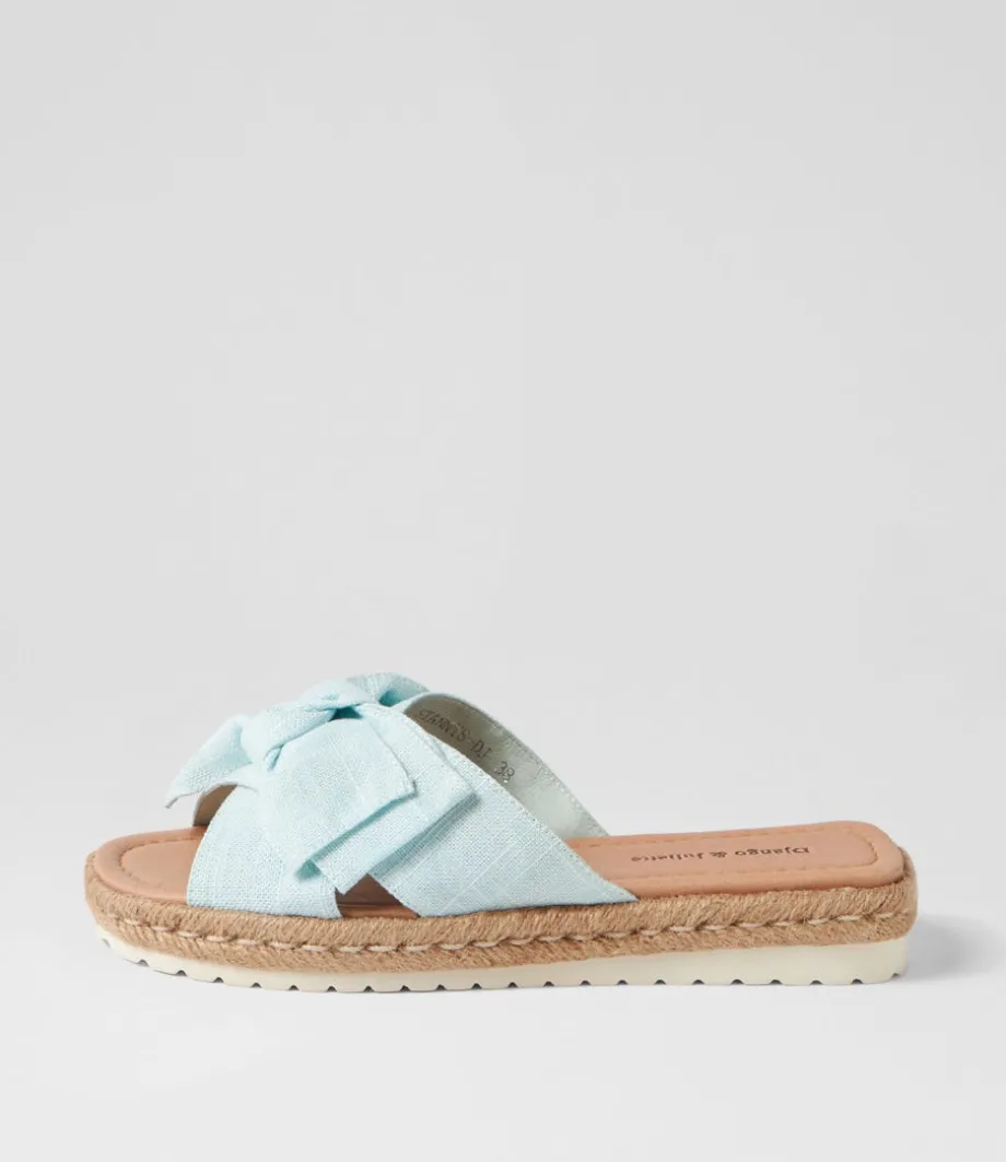 Stannis Pale Blue Fabric Espadrilles<DJANGO & JULIETTE Store