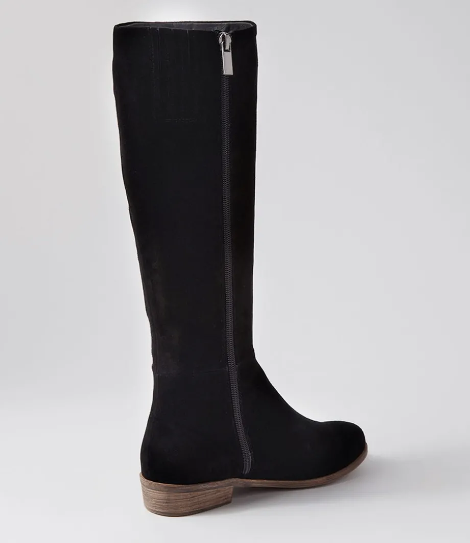 strath_black_suede_knee_high_boots_2.webp Strath Black Suede Knee High Boots<DJANGO & JULIETTE Best Sale