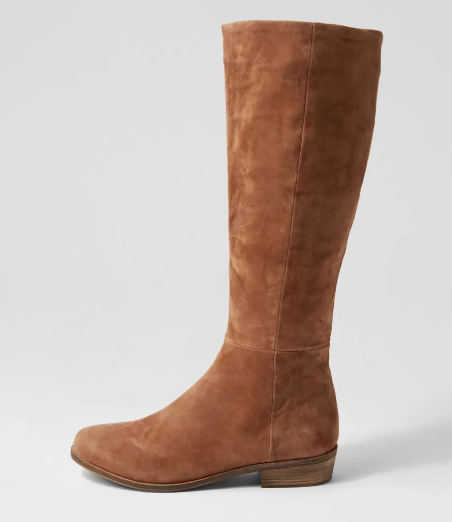 Strath Light Choc Suede Knee High Boots<DJANGO & JULIETTE New