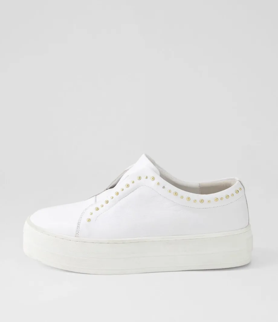 Synty White Leather Sneakers<DJANGO & JULIETTE Shop