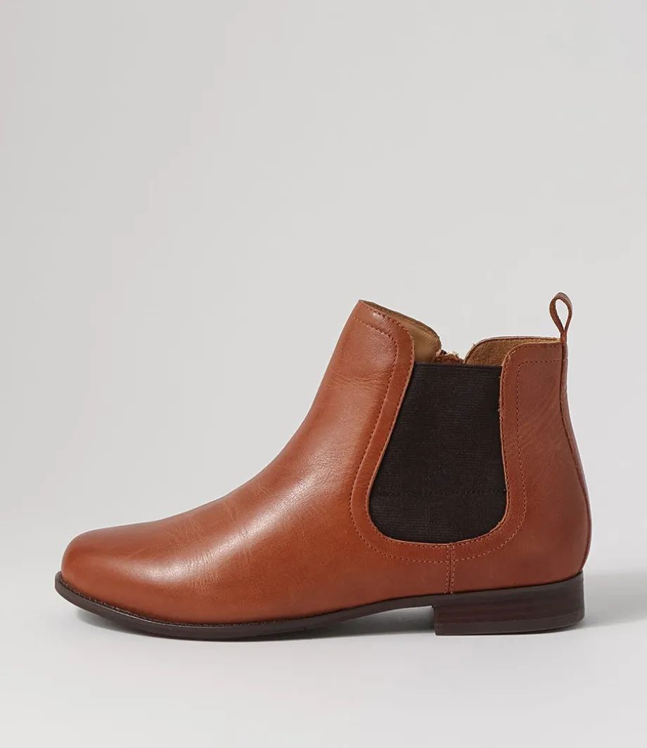 Talia Xf Cognac Choc Leather Chelsea Boots<ZIERA Online