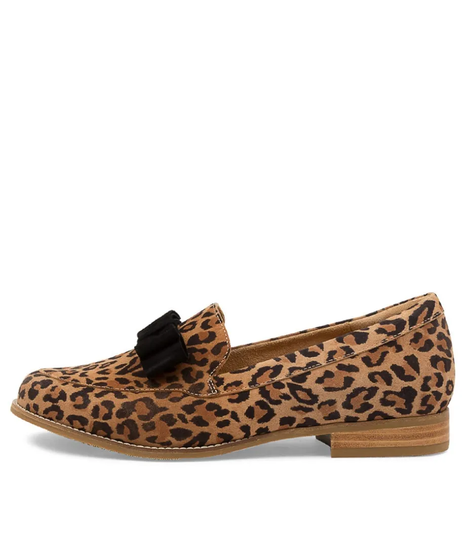 Talise Xf Leopard Black Suede Loafers<ZIERA Online