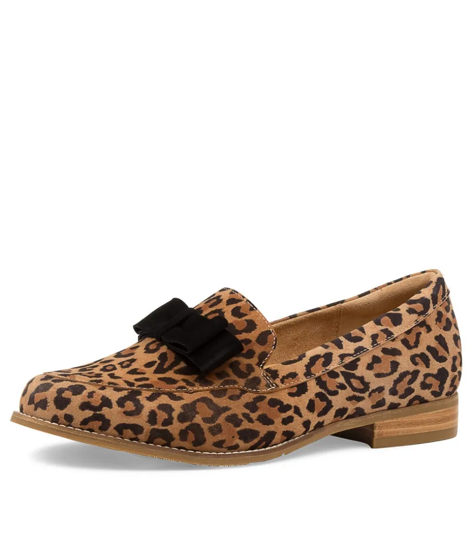Talise Xf Leopard Black Suede Loafers<ZIERA Online