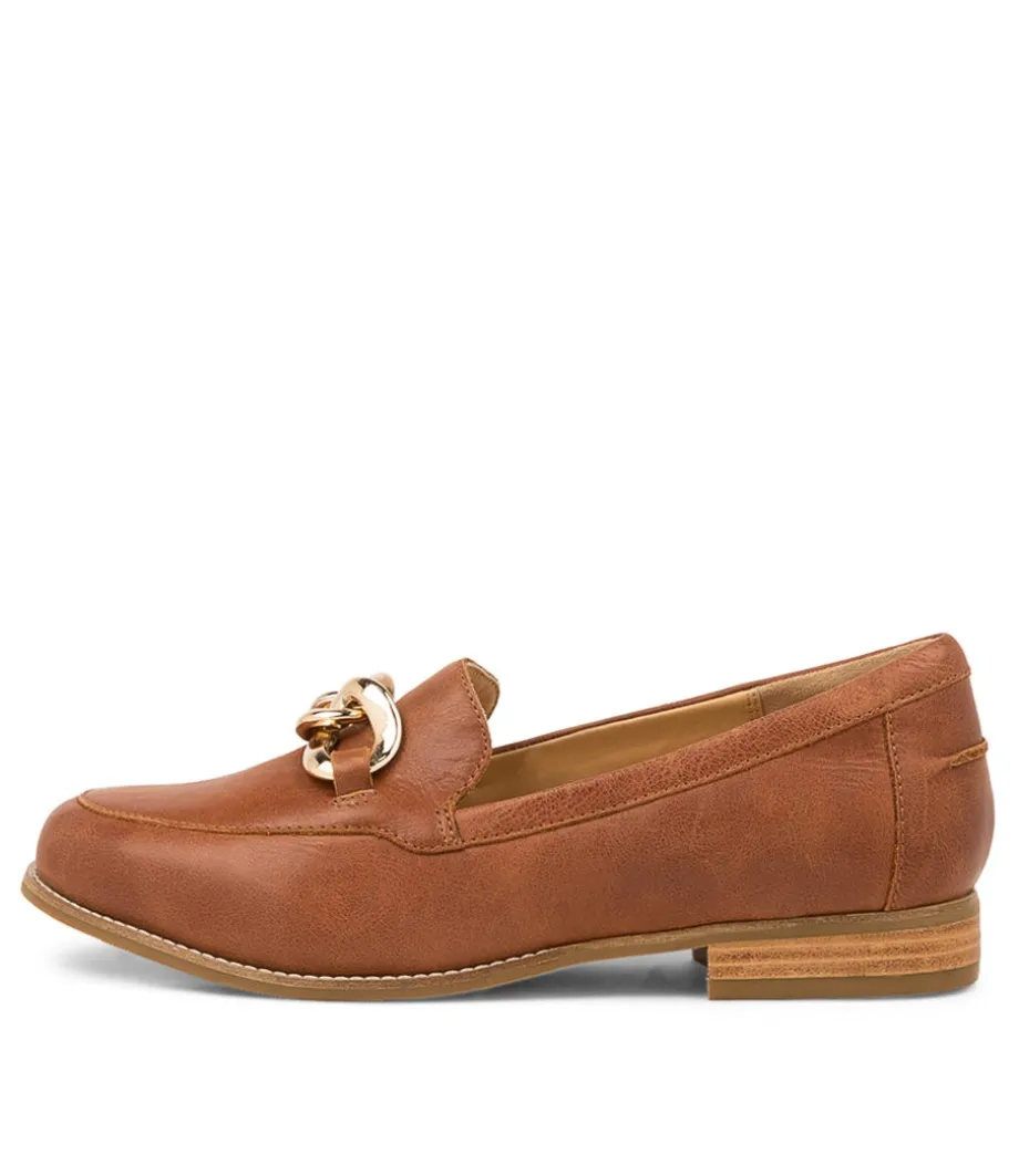 Tamya Xf Cognac Leather Loafers<ZIERA Cheap