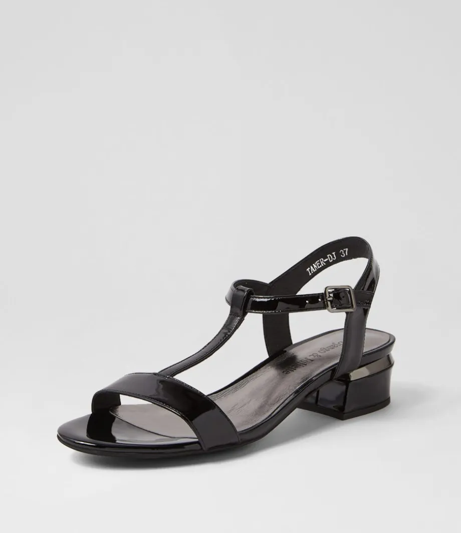 Taner Black Patent Leather Sandals<DJANGO & JULIETTE Store