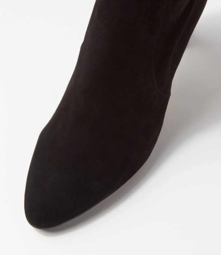 teddie_black_suede_knee_high_boots_3.webp Teddie Black Suede Knee High Boots<DJANGO & JULIETTE Best Sale
