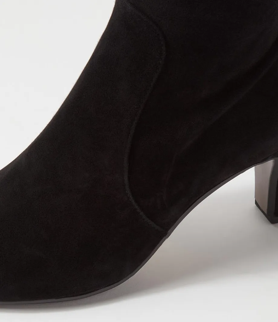 teddie_black_suede_knee_high_boots_4.webp Teddie Black Suede Knee High Boots<DJANGO & JULIETTE Best Sale