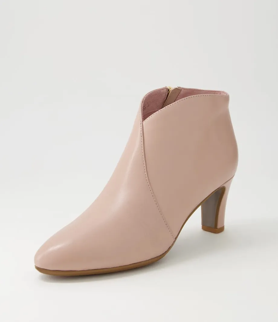 Templess Nude Leather Ankle Boots<DJANGO & JULIETTE Sale