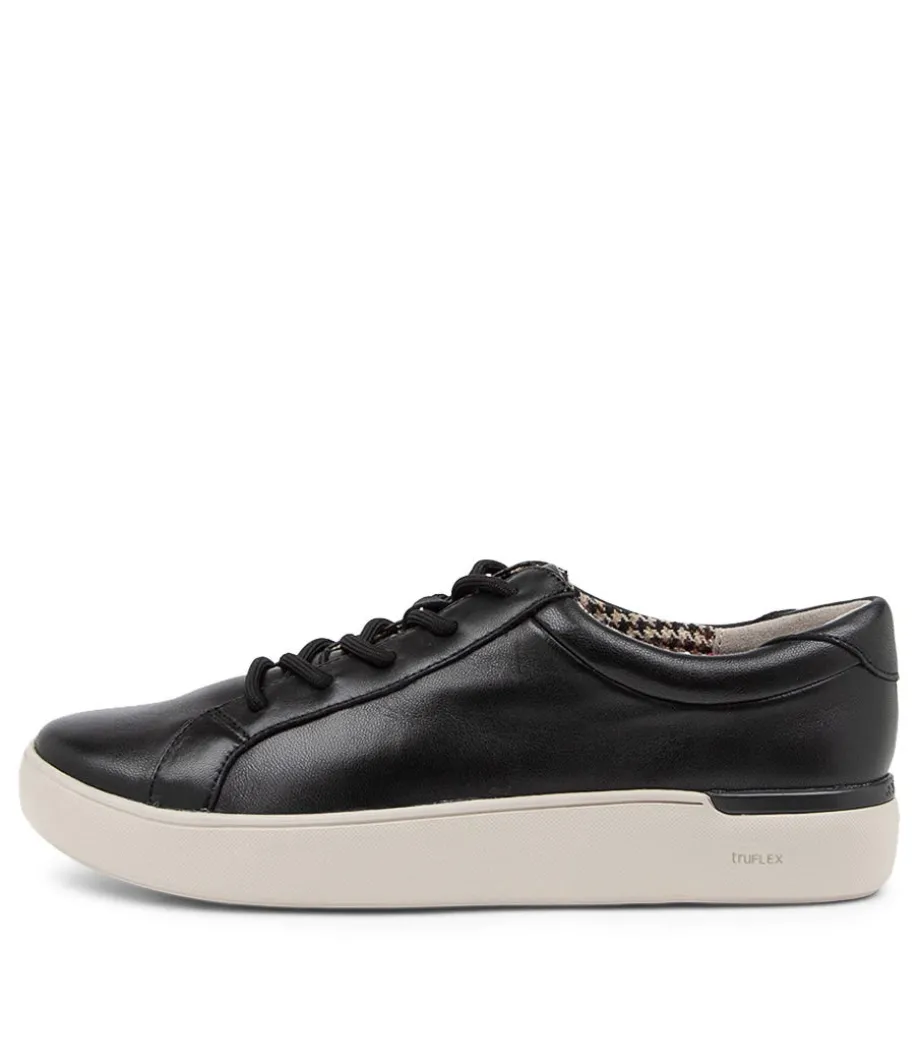 Tf Parissa Lace Black Leather Sneakers<ROCKPORT Cheap