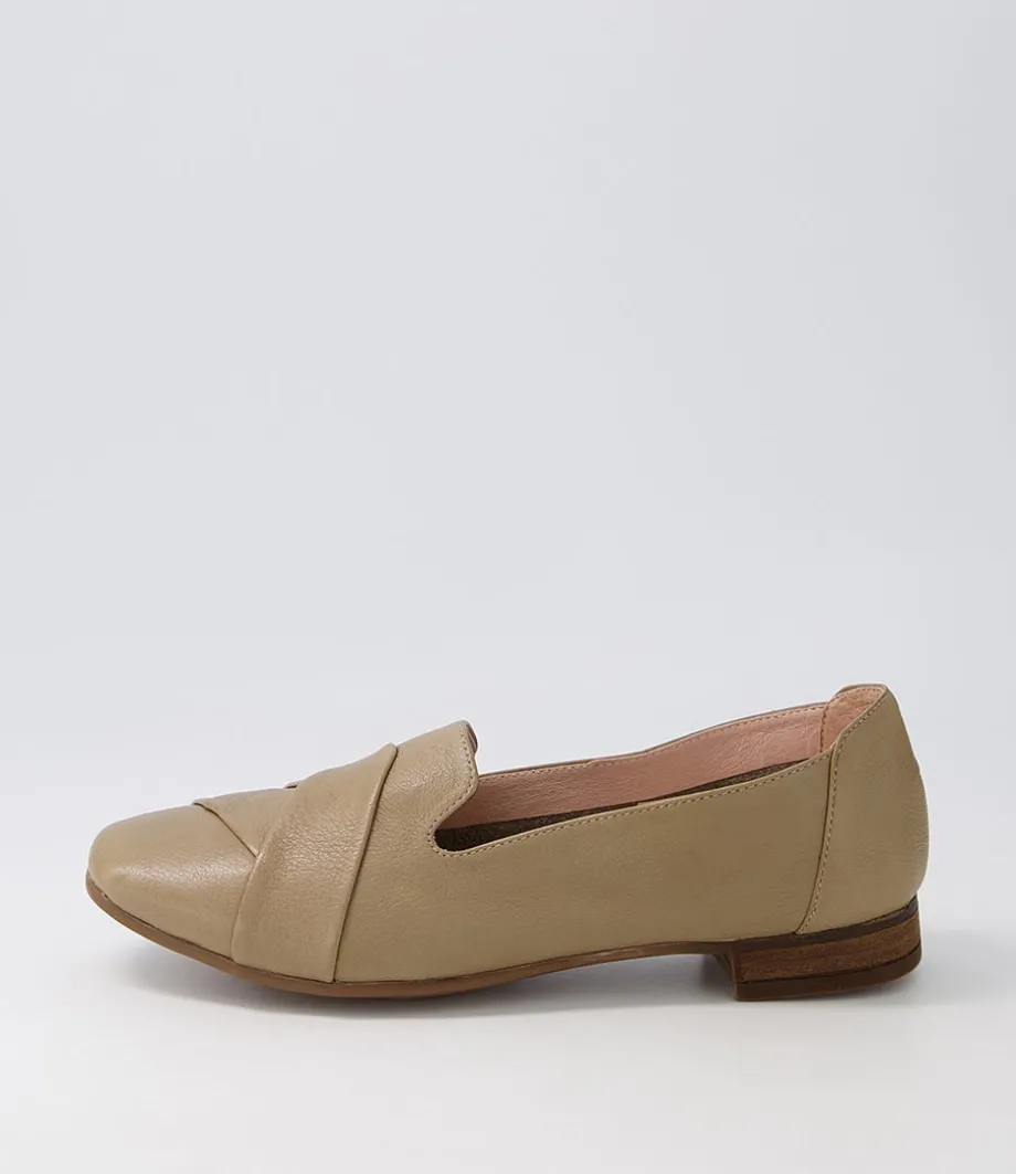 Tilony Khaki Leather Loafers<DIANA FERRARI Cheap
