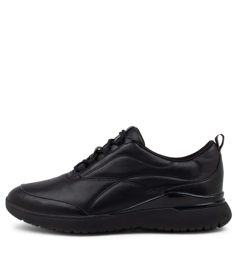 Tm Sport Lace Black Leather Sneakers<ROCKPORT Cheap