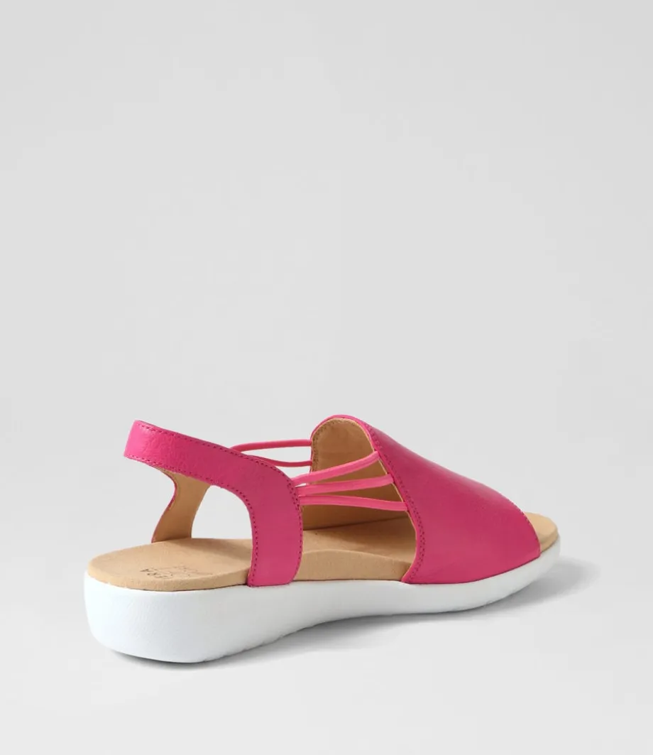 udhays_w_fuchsia_leather_elastic_sandals_2.webp Udhays W Fuchsia Leather Elastic Sandals<ZIERA Online
