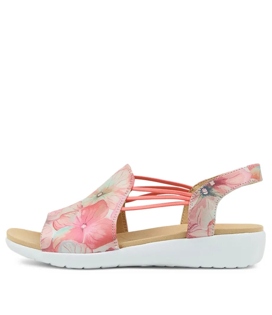 Udhays W Melon Flower Leather Elastic Sandals<ZIERA Outlet
