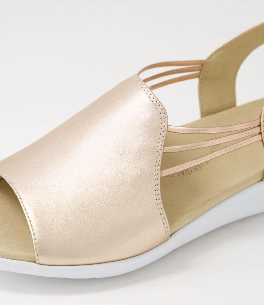 udhays_w_pale_rose_gold_leather_elastic_sandals_4.webp Udhays W Pale Rose Gold Leather Elastic Sandals<ZIERA Cheap