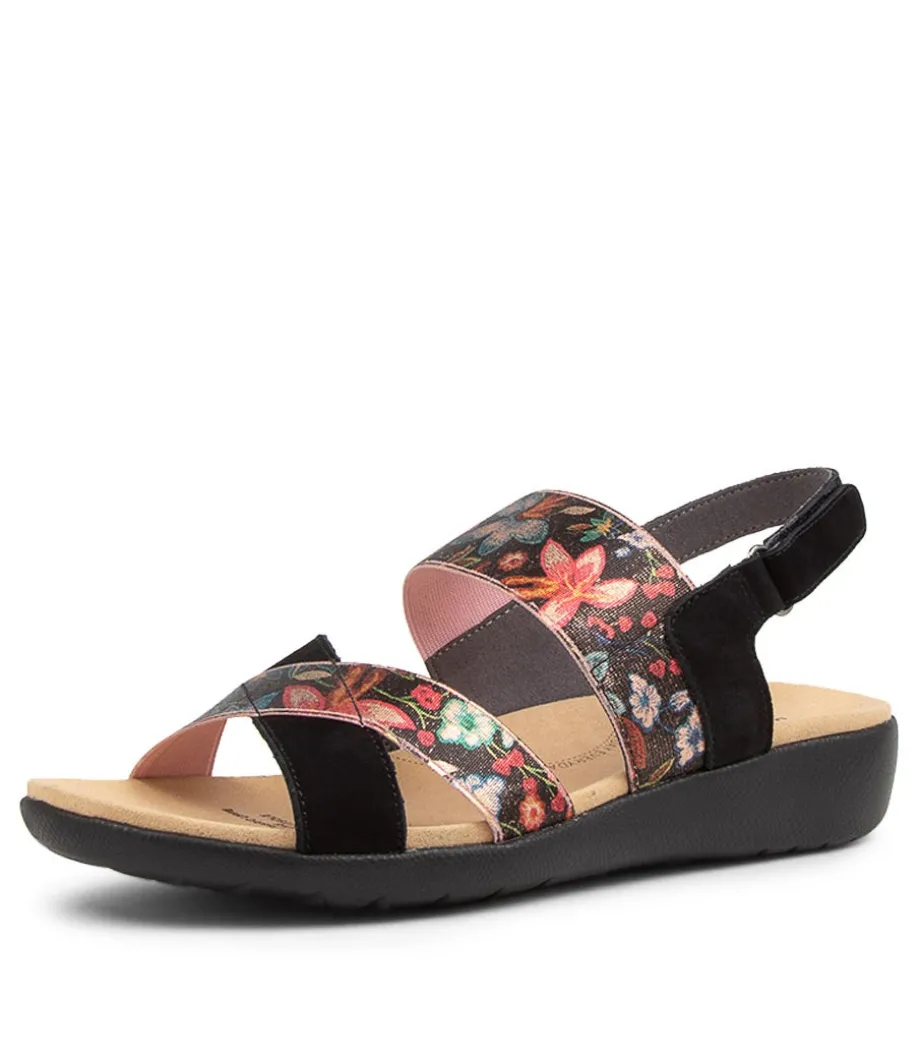 Udith W Blk Flora Lea-Ela<ZIERA Shop