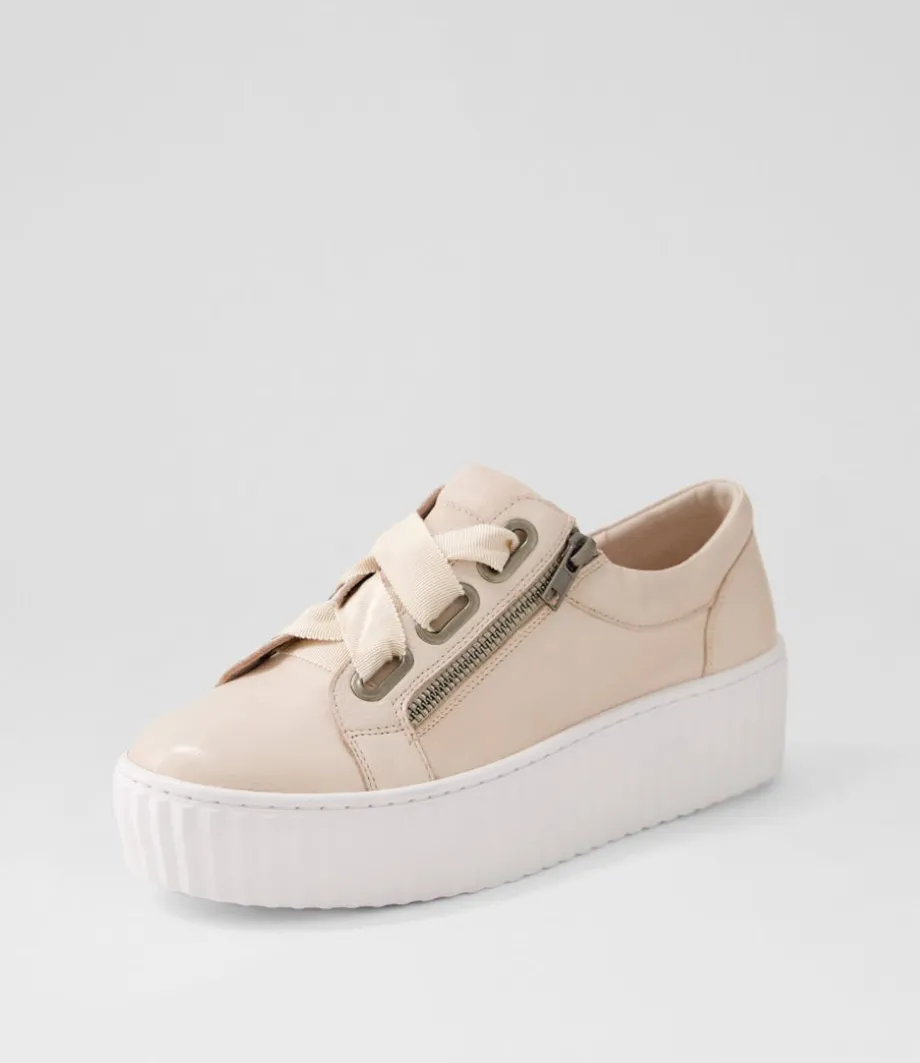 Ufinas Pale Pink White Leather Sneakers<DJANGO & JULIETTE Discount