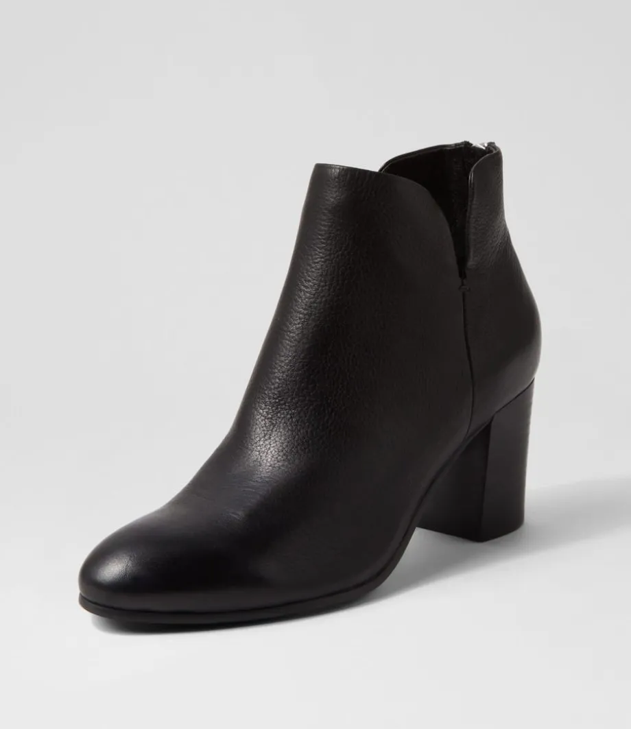 Ufollow Black Leather Ankle Boots<TOP END Shop