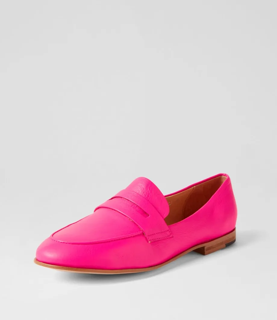 Ulani Hot Pink Leather Loafers<DJANGO & JULIETTE Shop