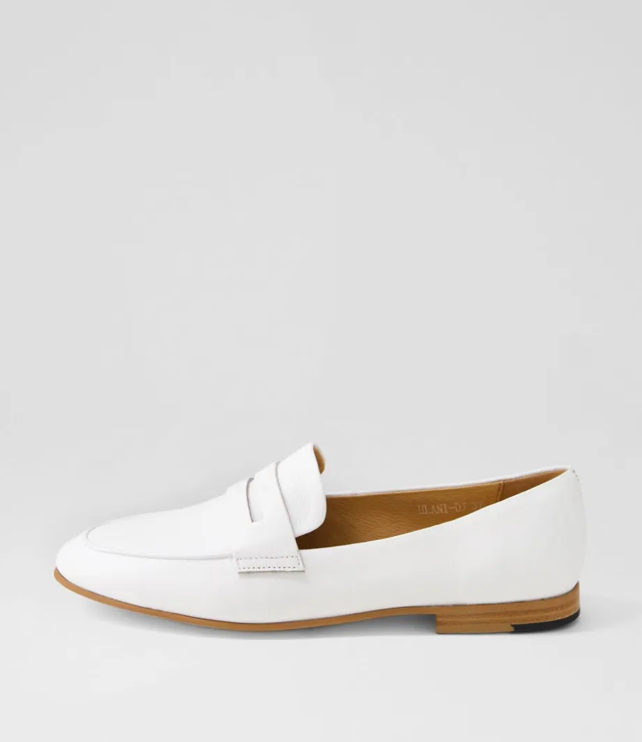 Ulani White Leather Loafers<DJANGO & JULIETTE Flash Sale