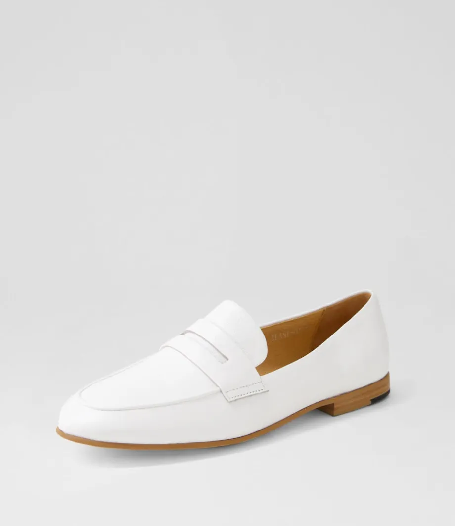 Ulani White Leather Loafers<DJANGO & JULIETTE Flash Sale