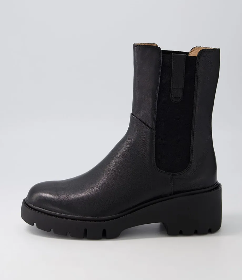 Unita Black Leather Chelsea Boots<DJANGO & JULIETTE Sale