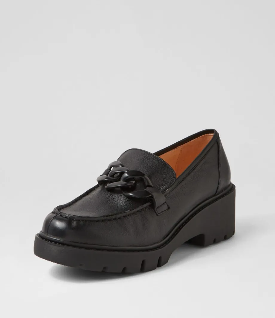 Unnay Black Leather Heels<DJANGO & JULIETTE Sale