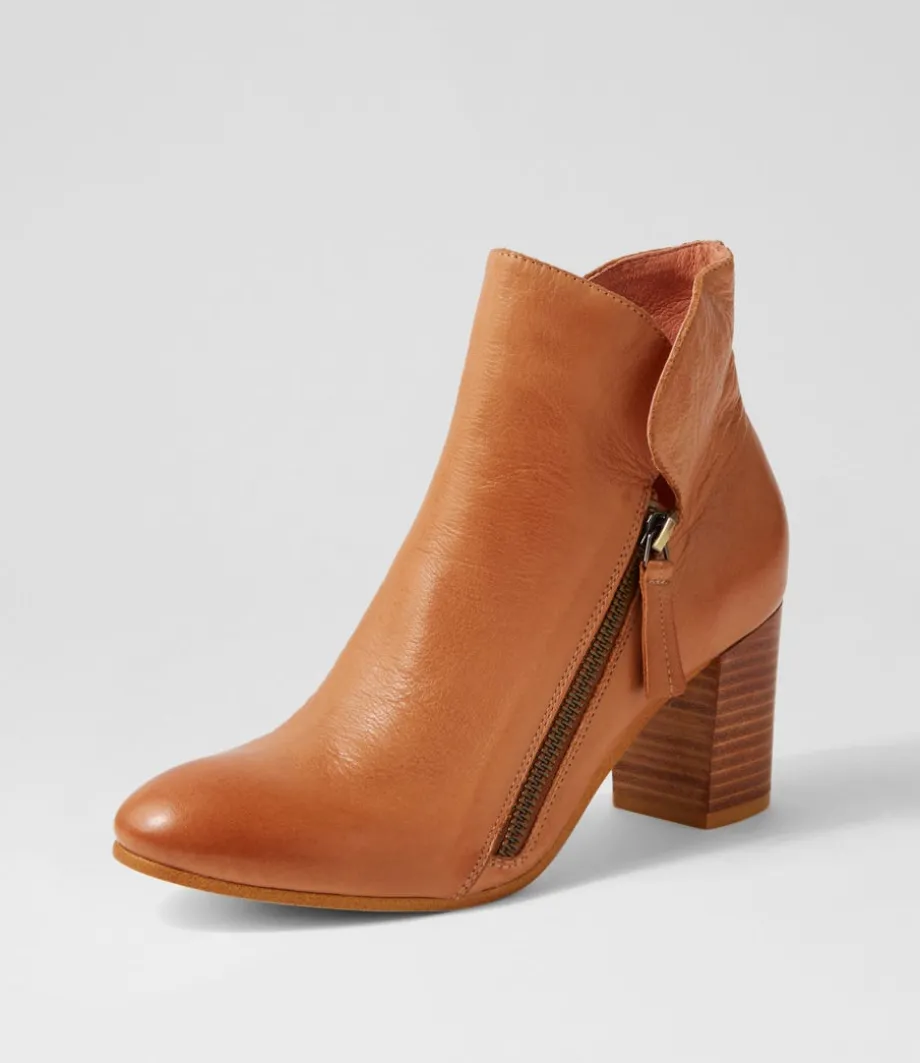 Uriah Dark Tan Leather Ankle Boots<TOP END Sale