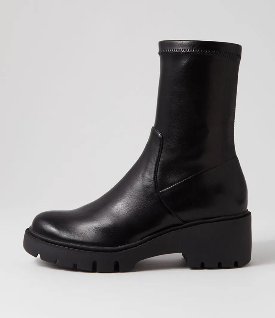 Urina Black Stretch Ankle Boots<DJANGO & JULIETTE Flash Sale