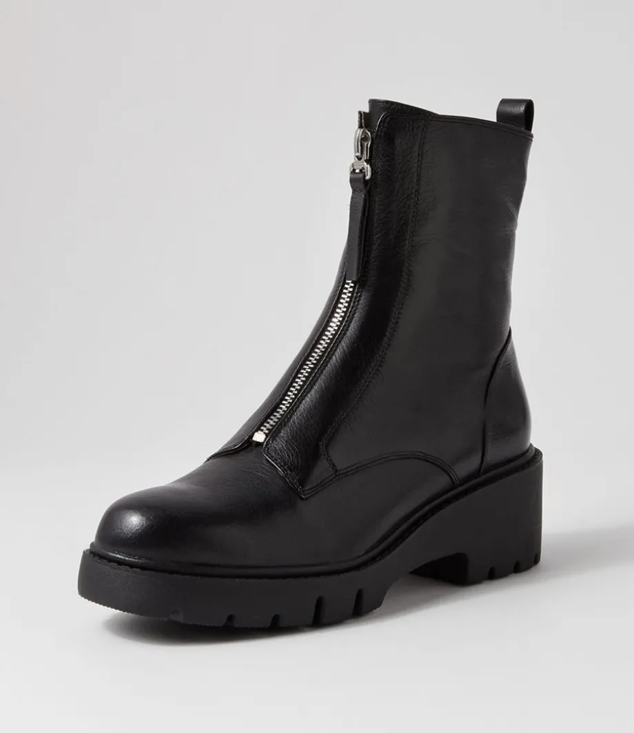 uruba_black_leather_ankle_boots_1.webp Uruba Black Leather Ankle Boots<DJANGO & JULIETTE Cheap