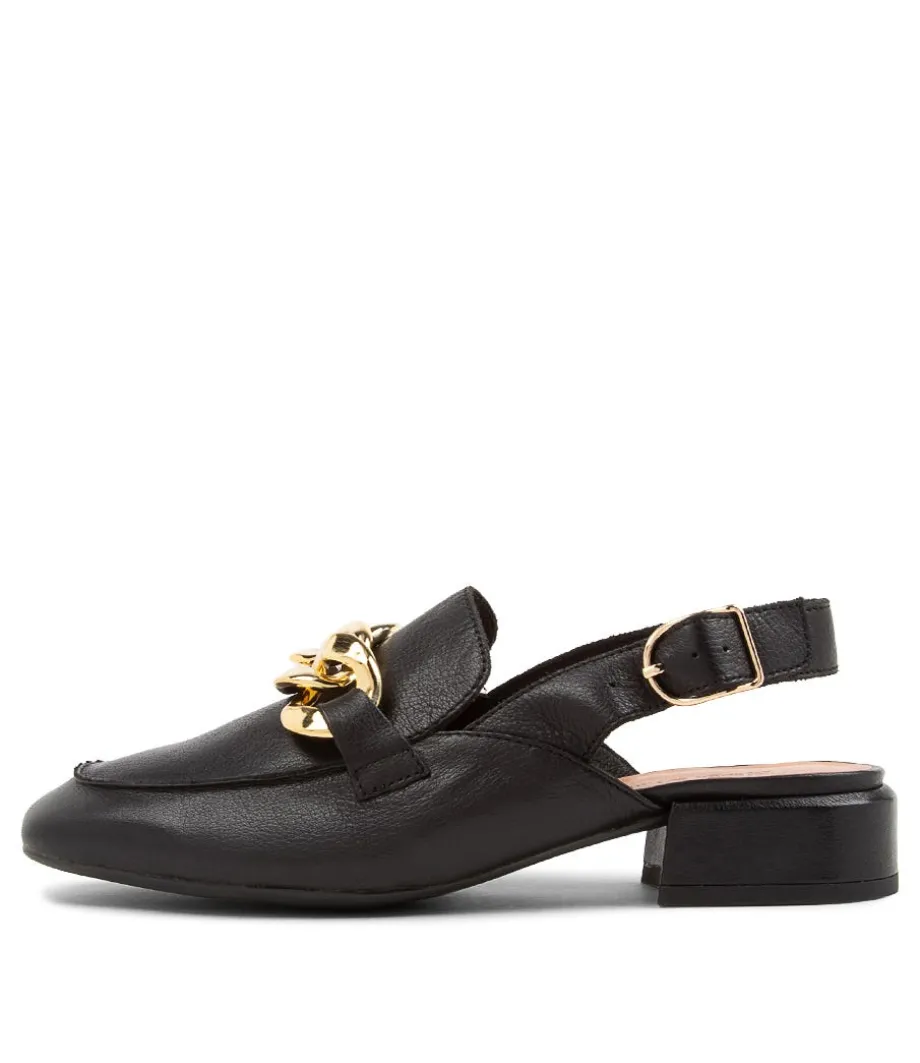 Vabor Black Leather Heels<DJANGO & JULIETTE Hot