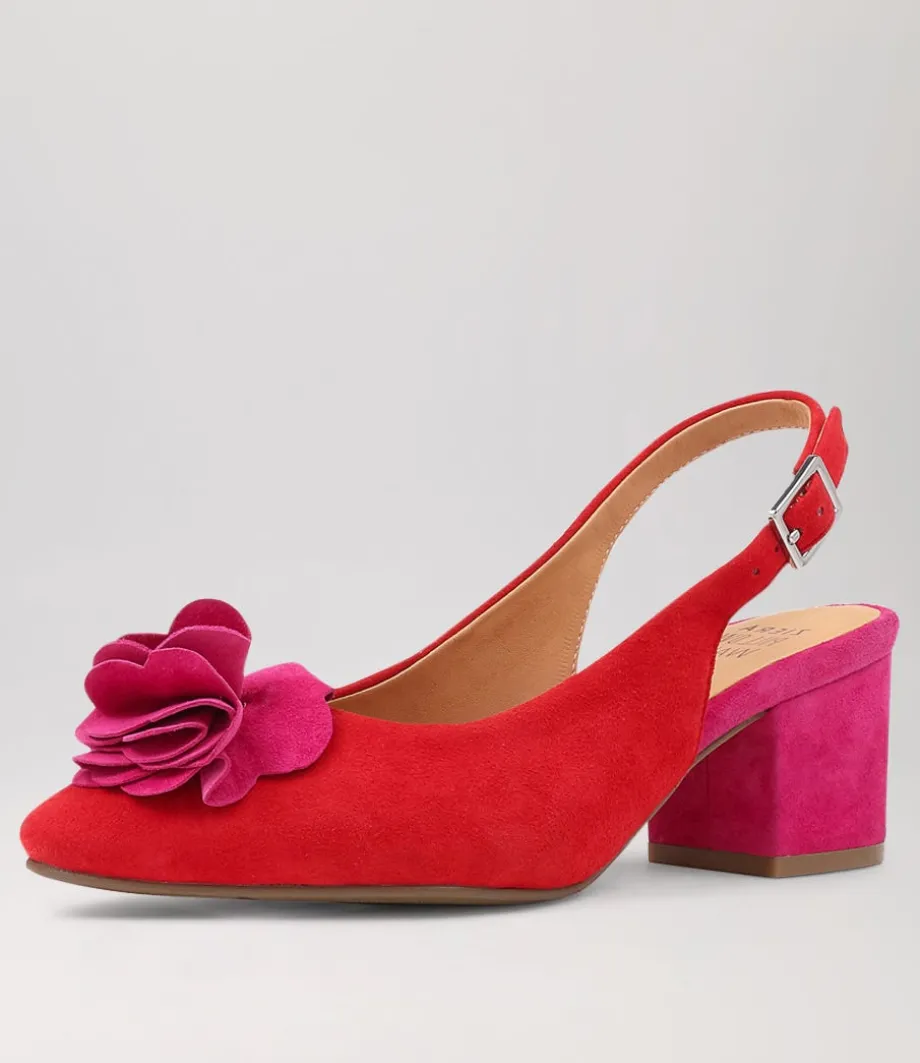 Vaccero Xw Red Fuchsia Suede Heels<ZIERA Sale