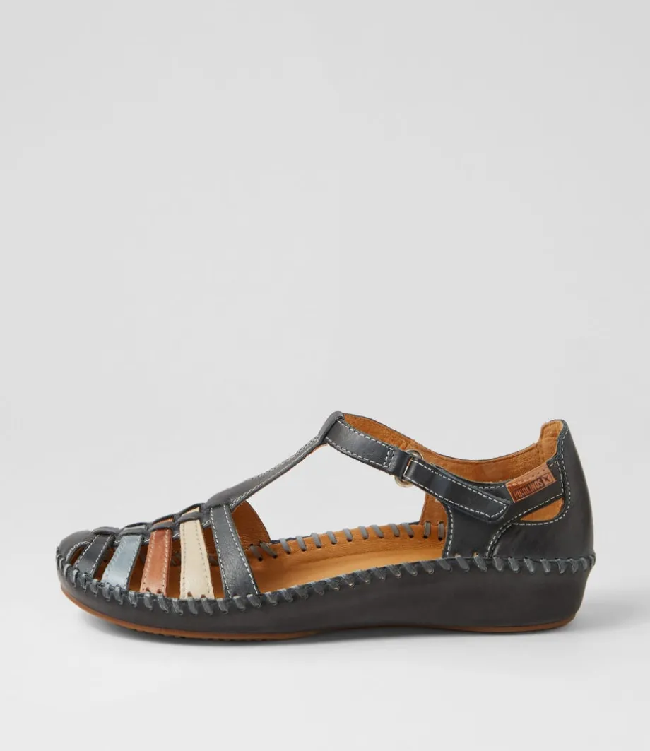 Vallarta 43 Ocean Leather Flat Shoes<PIKOLINOS Sale