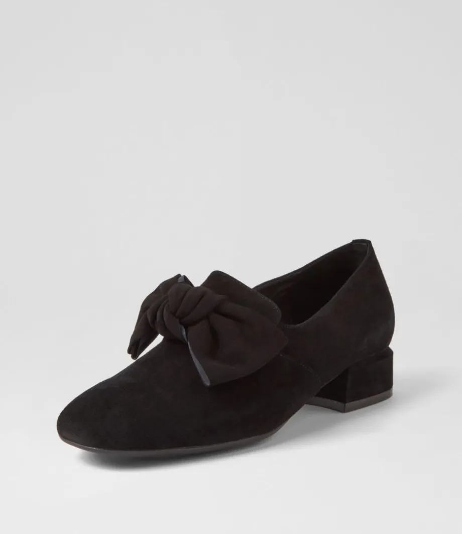 Varva Black Suede Heels<DJANGO & JULIETTE Best Sale