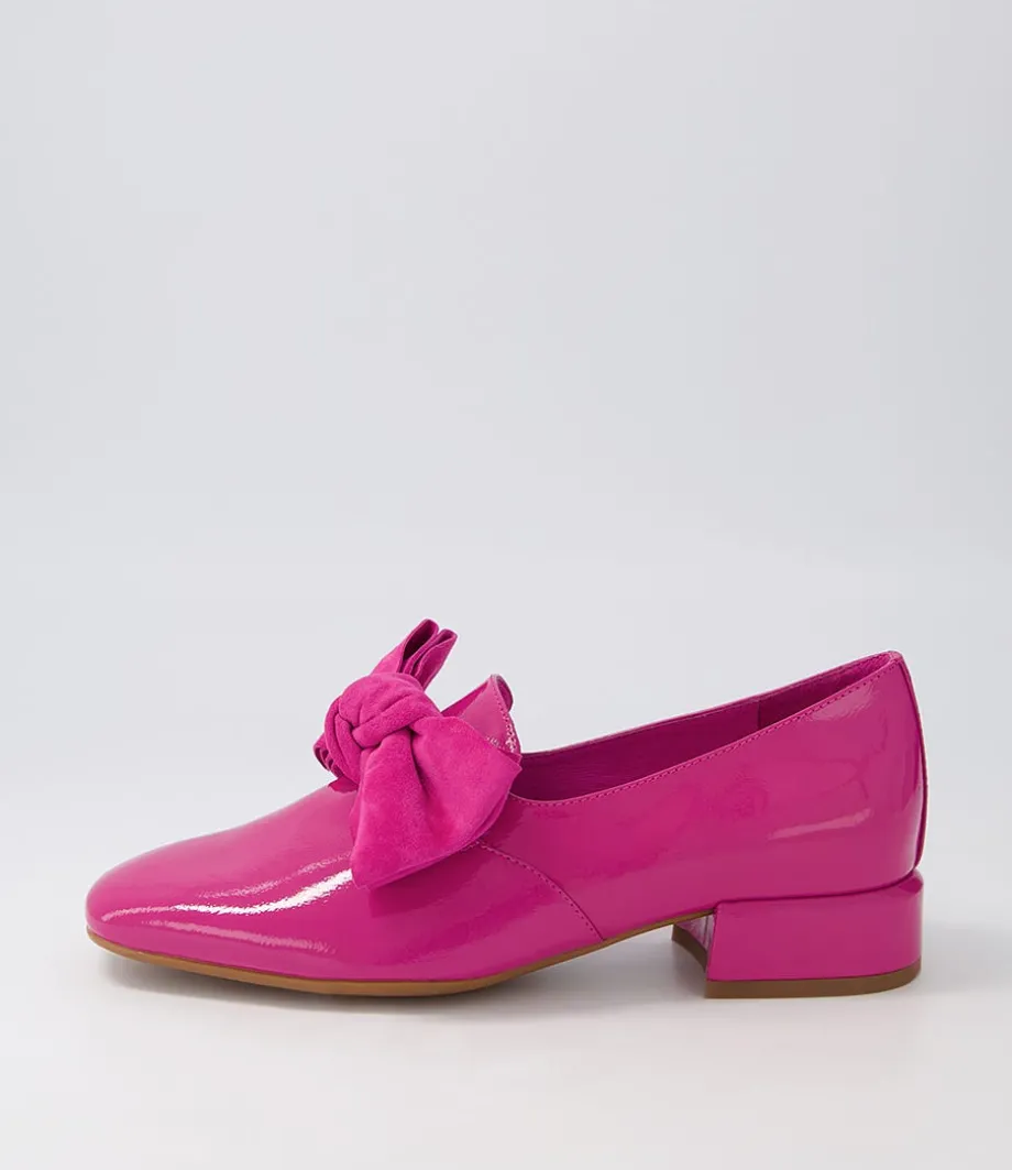 Varva Fuchsia Patent Suede Heels<DJANGO & JULIETTE Best