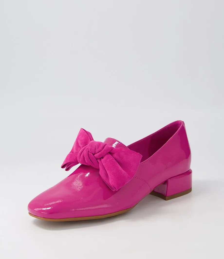 Varva Fuchsia Patent Suede Heels<DJANGO & JULIETTE Best