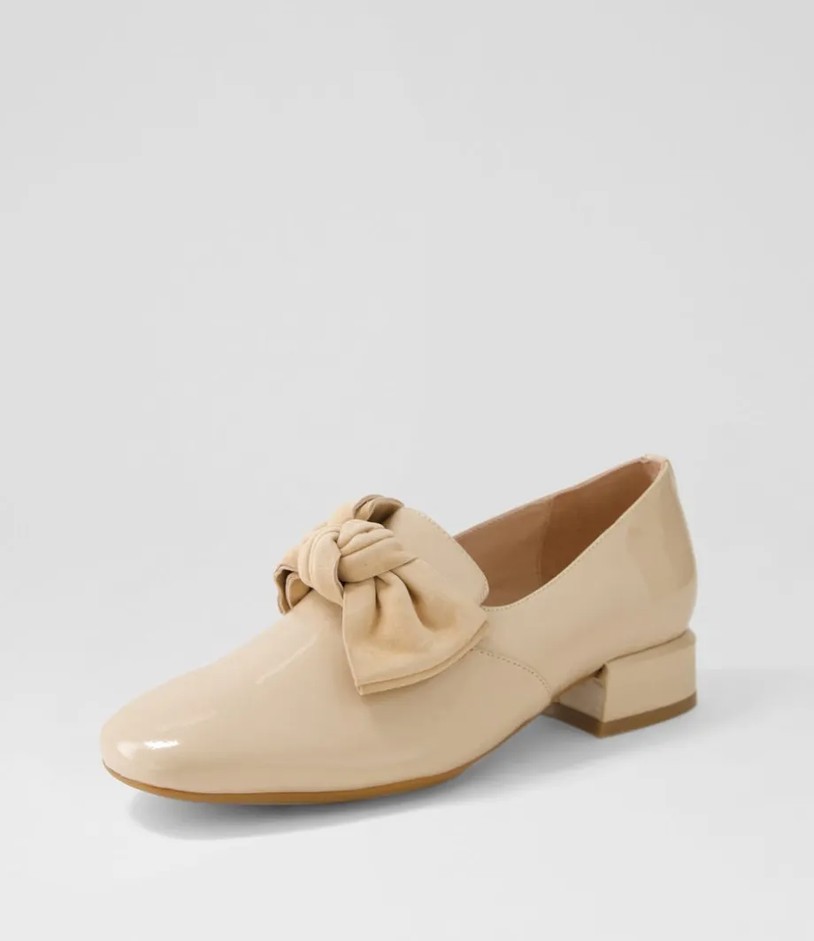 Varva Latte Patent Suede Heels<DJANGO & JULIETTE Discount
