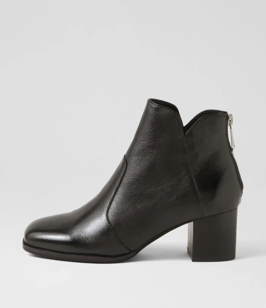 Vascal Black Leather Ankle Boots<DJANGO & JULIETTE Best Sale