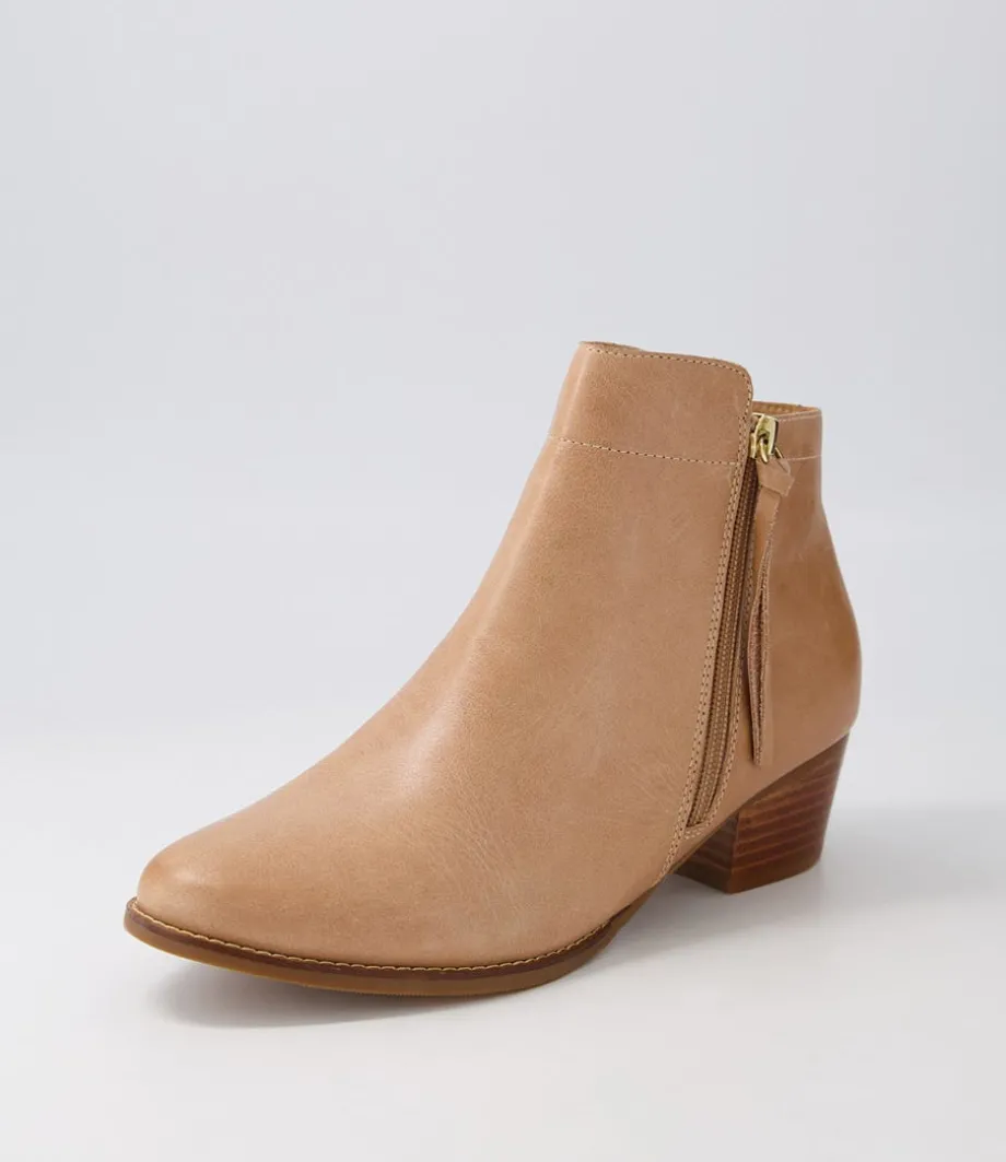 Vendas Xf Cappuccino Leather Ankle Boots<ZIERA Store