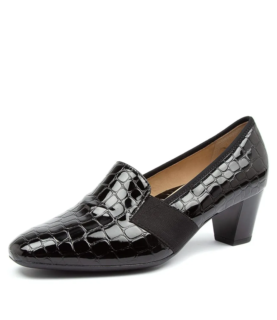 Verona 04 Schwarz Croc<ARA Hot