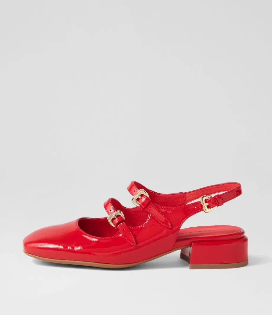Viraz Red Patent Leather Heels<DJANGO & JULIETTE Online