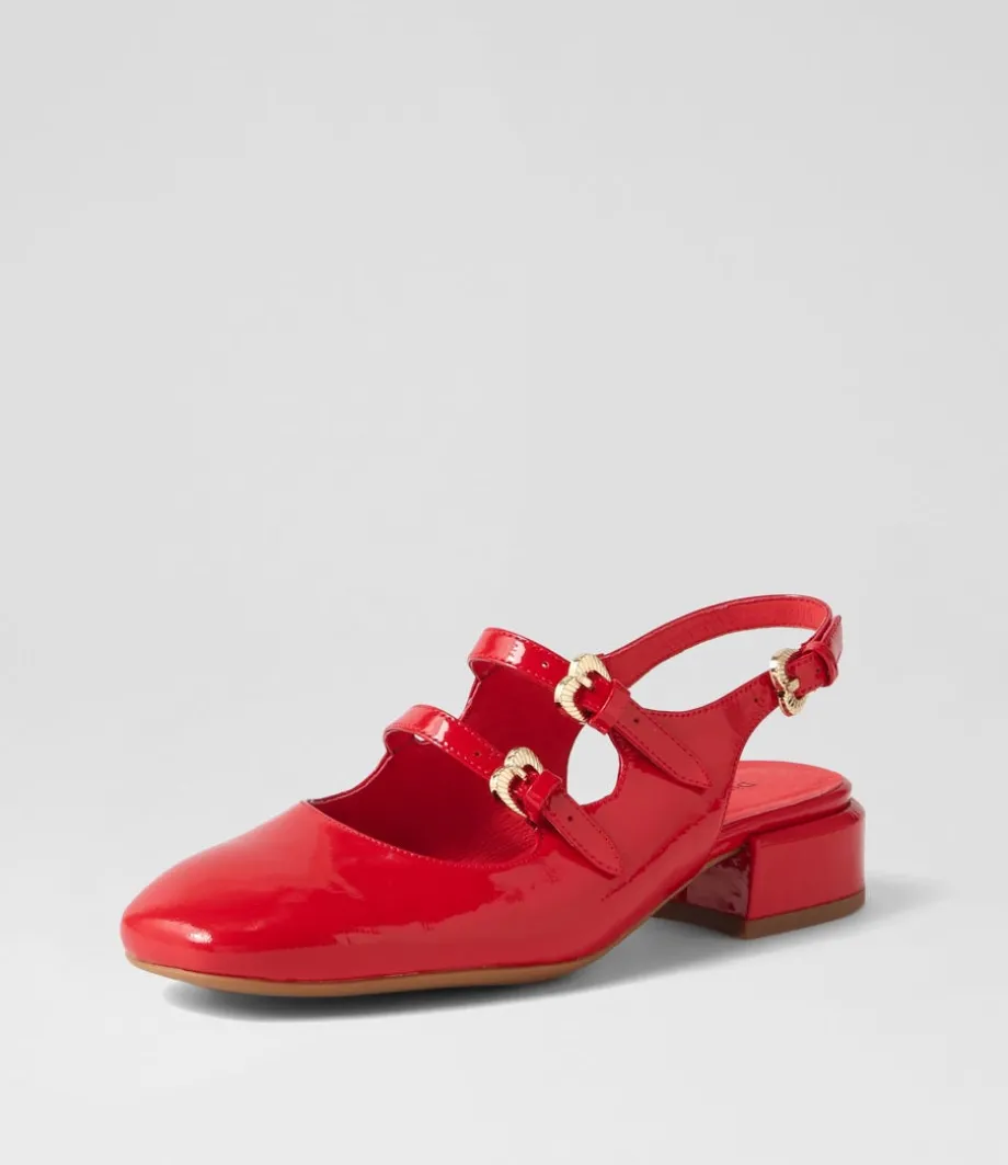 Viraz Red Patent Leather Heels<DJANGO & JULIETTE Online