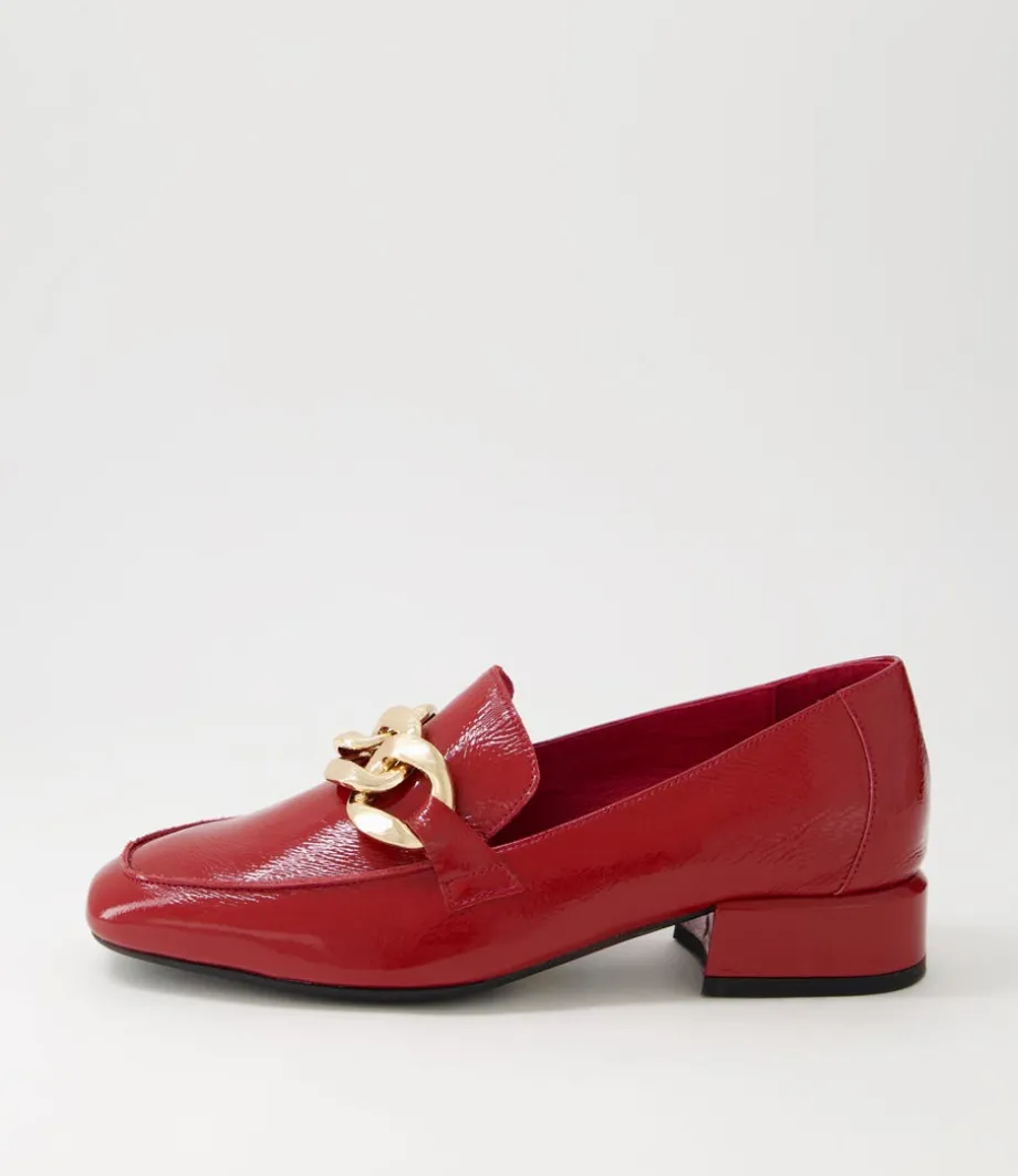 Vivandy Dark Red Patent Leather Heels<DJANGO & JULIETTE Hot